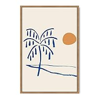 Framed Canvas Wall Art Boho Decor Illustration Canvas Prints Home Artwork Decoration for Living Room,Bedroom - 16x24 inches