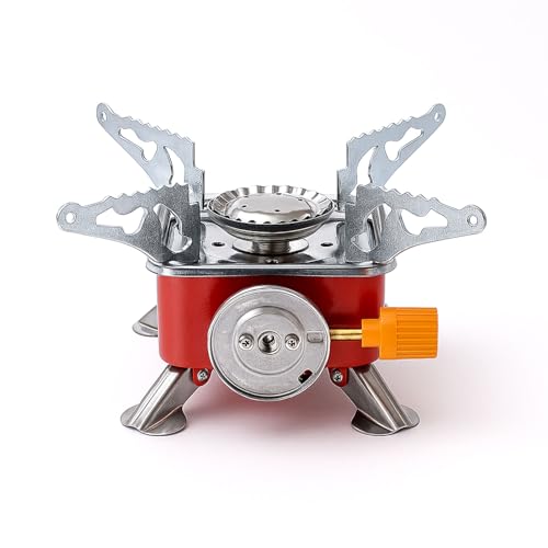 Image of Signamio Camping Gas Stove - Mini Gas Stove, Portable Gas Stove for Outdoor Adventures - Compact, Lightweight Design for Easy Transport and Quick Setup While Travelling