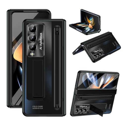 Coque Samsung Galaxy Z Fold 4 W antichoc noir stylet intégré béquille rigide
