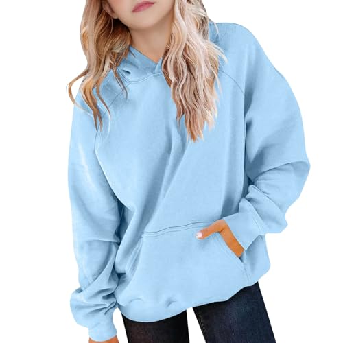 Cute Hoodies for Teen Girls Trendy Youth Long Sleeve Oversized Hooded Sweatshirts Tween Tops Winter Preppy Clothes
