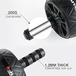 uchroller - Bauchroller AB Roller - Ab Roller Bauchtrainer mit Kniematte - Rutschfester Bauchmuskeltraining Gerät für Zuhause - Geeignet für Anfänger und Profis – Bild 4
