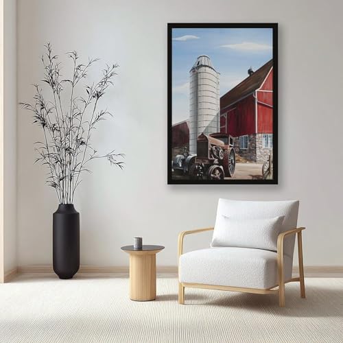 Toile Red Barns Lewandowski - Solution mur vide salon et bureau