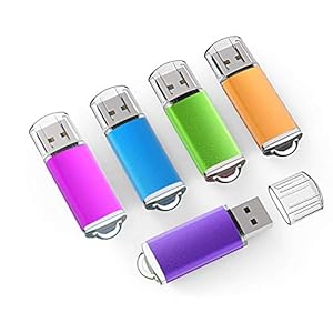K&ZZ 16GB USB Flash Drive 5 Pack USB 2.0 Thumb Drives Memory Stick Gig Drive 16G Pen Drive USB Stick Flash Stick Jump Drive for PC Laptop, Multicolored
