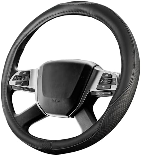 Upgrade4cars LKW Lenkradbezug 44-46 cm Schwarz Lenkradhülle Universal | Passend für die meisten Fahrzeuge | Schützt Ihr Lenkrad vor Abnutzung | Sommer & Winter | erprobte Qualität
