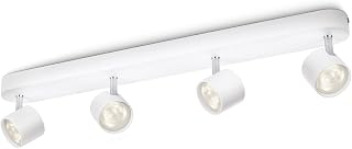 Philips myLiving Star - Barra de 4 focos, iluminación interior, LED integrado y garantía de 5 años, color blanco