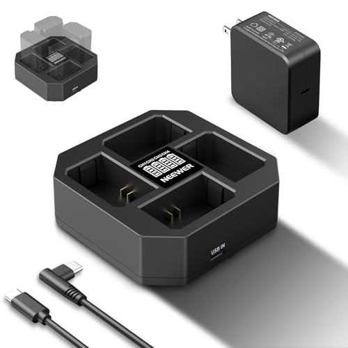 Image of NEEWER 4 Channel USB Charger for NP-FZ100 Camera Battery Compatible with Sony A7IV A9iii A1 A7RV A7Cii A6700 ZV-E1 FX3 FX30, 45W PD Fast Charging with PD 45W Fast Charger, Battery Display, NW-Z4