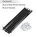 RATCHROLL 1 Set Universal Bicycle Spokes 12G 207mm Length Bike Wheel Spokes Nipple Black Carbon Steel