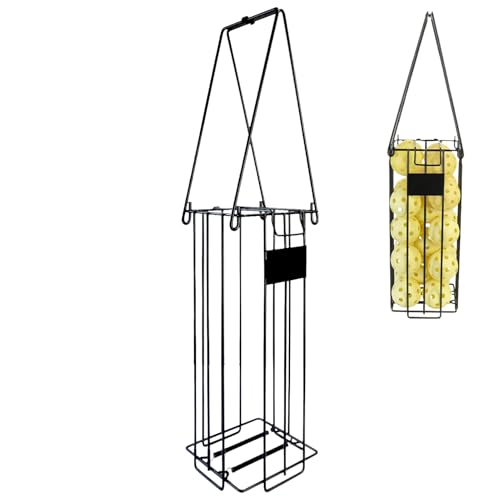 Recogedor de pelotas de tenis, cesta de recogida de pelotas para adultos, accesorios de tenis, equipo ergonómico portátil de gran capacidad para béisbol, sóftbol, voleibol, entrenamiento al aire libre