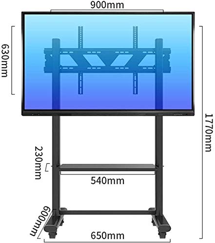 Soporte móvil universal para TV hasta 85 pulgadas negro miniatura 4
