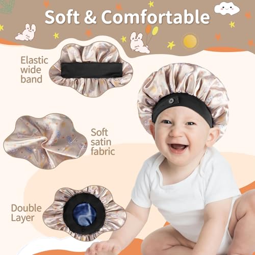 WINSTECK Babyhaube Seidensatin Champagner – Bild 3