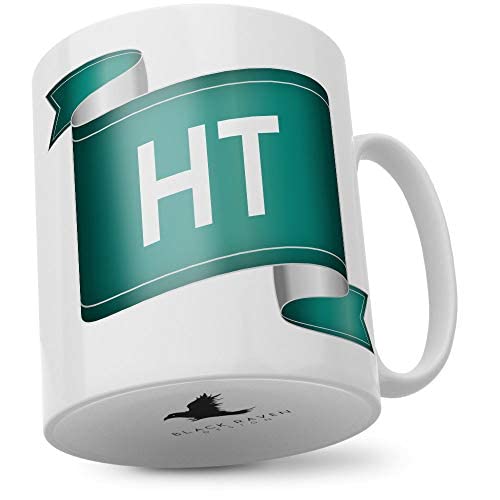 Black Raven DesignHT | Initials, Ceramic Mug, 11fl oz