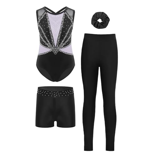 Unitard de gymnastique pour filles Aislor ensemble de danse avec short