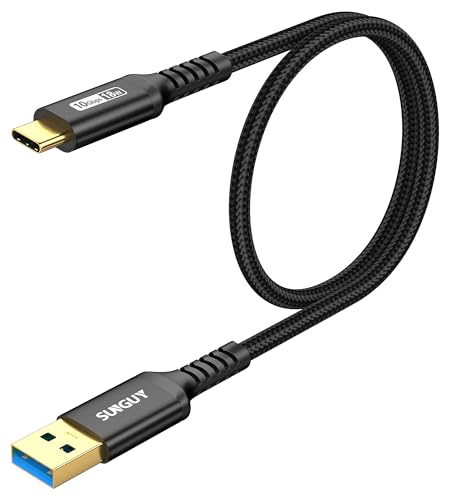 Image of SUNGUY USB C Charger Cable, 1.5FT USB C 3.1 USB A to C Cable Braided 3.1A Fast Charging 10Gbps Data Transfer Android Auto Type C for iPhone 16/15 Pro Max, Galaxy S24 S23 Switch PS5, Pixel 7