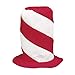 Fun Express Red and White Swirl Stovepipe Hat - Costume Accessories