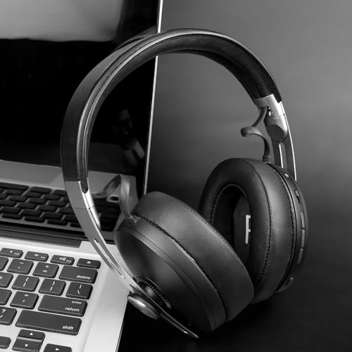Almohadillas para auriculares SOULWIT de piel de cordero, reemplazo para Sennheiser Momentum 3 inalámbricos con cancelación de ruido, cojines suaves con aislamiento acústico y espuma viscoelástica - Negro miniatura 3