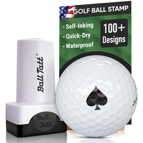 Ball Tatt - Ace of Spades Golf Ball Stamp, Golf
