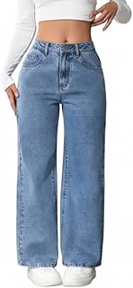 Ice Blue High Waist Wide Leg Denim Jeans for Women. Price In India