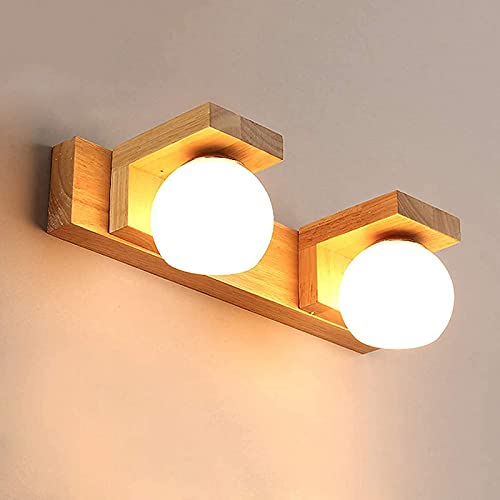 Éclairage avant de miroir moderne et étanche en bois noble de 10W
