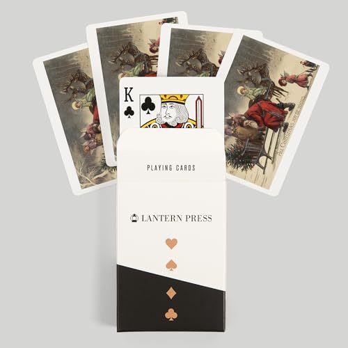 Juego de cartas vintage Christmas Greeting de 52 piezas miniatura 6
