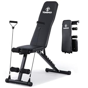 TOMSHOO Weight Bench Press, Adjustable Strength Training Bench for Full Body Workout Home Gym Dumbbell Exercise 660 LB Stable Workout Bench 3 Sec Fast Folding Multi-Purpose