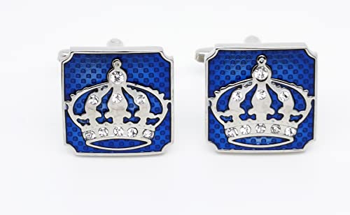 Gemelos Royal Crown Cuadrados Azul en Caja de Regalo miniatura 3