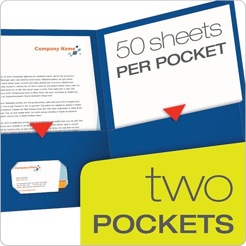 image for Oxford Twin-Pocket Folders, Textured Paper, Letter Size, Royal Blue, H