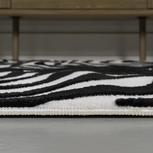 JONATHAN Y Maribo High-Low Abstract Striped Black/White 4x6 Area Rug Indoor, Non-Shedding, Stain Resistant for Bedroom, Living Room, Kitchen (SCN103F-4) by JONATHAN Y - Image 7