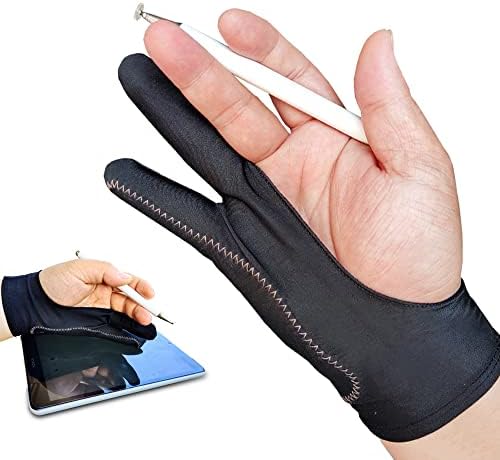 Anzailala Spandex Artist Glove for Graphic Tablets, Drawing Mitt (M Size)