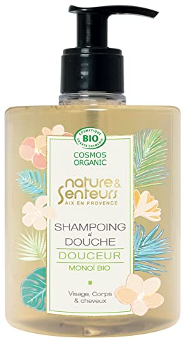 NATURE & SENTEURS : Shampoing Douche Bio Monoï Douceur 500 ml Cover