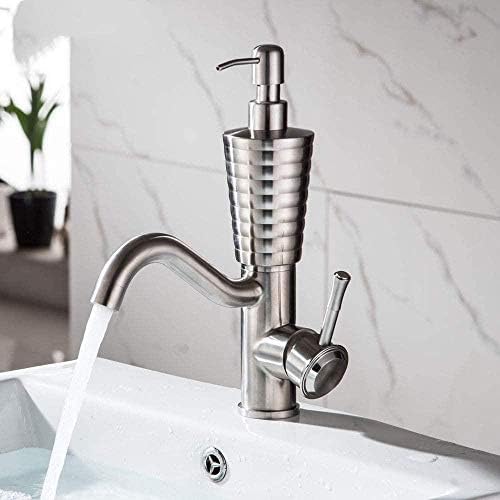 Robinet d'évier monotrou mélangeur d'eau en acier inoxydable et laiton de cuisine