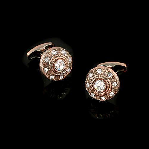 Mancuernillas para hombre estilo cobre antiguo grandes miniatura 4