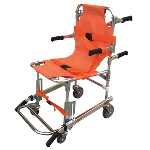 Élévateur d'escalier pliable, chaise de transfert en aluminium léger avec 4 roues pour adultes