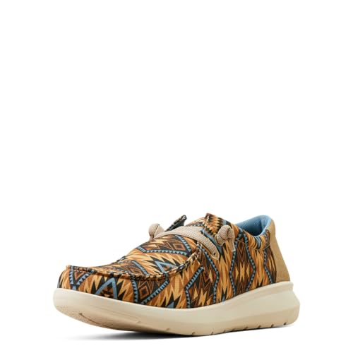 ARIAT Men's Hilo, Tan/Dusty Blue Southwest, 14 Wide