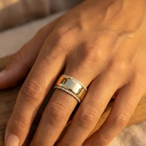 Image of Jstyle Wedding Bands for Women Eternity Band Rings Stackable Cubic Zirconia Ring 2-2.5MM Engagement Band Ring for Women Dainty Simulated Diamond Rings No Tarnish Size 5-9
