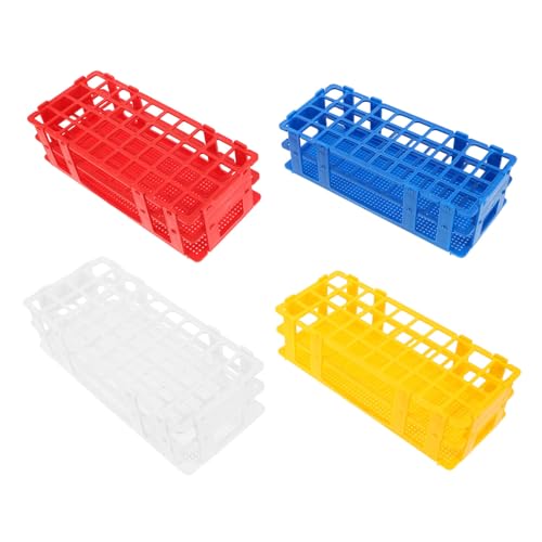 IMIKEYA 4stücke Reagenzglasständer aus Kunststoff für Laborreagenzgläser Reagenzglashalterung zur Aufbewahrung