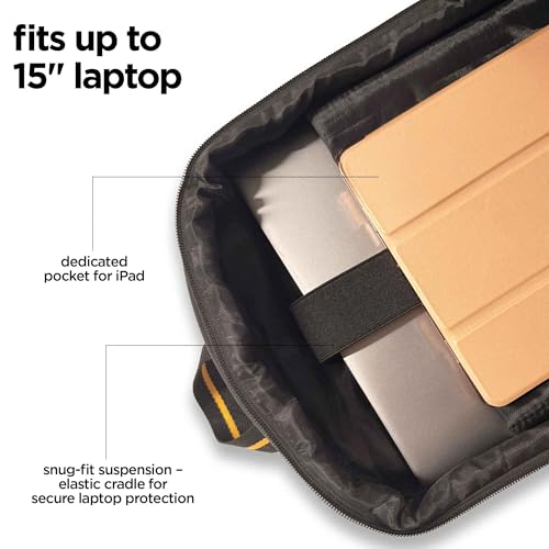 Image of Nu Republic Triphop Backpack for Men Women Office Casual 18-inch Laptop Bag Water-Resistant Multi-Pockets Sleek Smart College Backpack with Dual USB Port (Black)