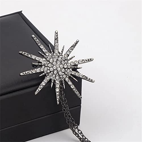 Pin de traje con copo de nieve de seis puntos para bodas y galas 5