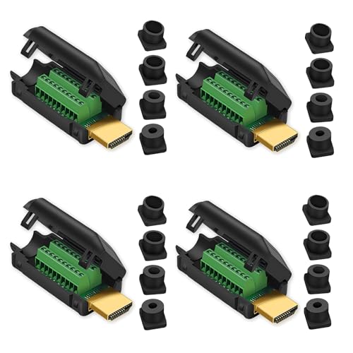 4 adaptadores HDMI macho soldados sin soldadura miniatura 1
