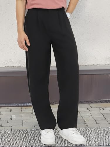 Image of Urbano Fashion Men's Loose Baggy Fit Solid Korean Pants Stretchable