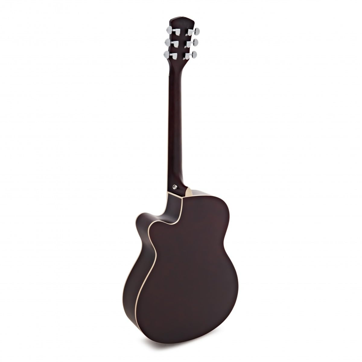 Chitarra acustica Cutaway Singolo di Gear4music, Sunburst | Costruzione in tiglio per un tono brillante ed equilibrato, manico a C comodo, cutaway per accesso completo alla tastiera