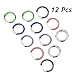 Hamosky Round Shaped Gift Aluminum Alloy Carabiner Hook Snap Clip Key Holder Keychain Tool Party Favors Camping Hiking Backpack Accessory Pastel,Pack of 12