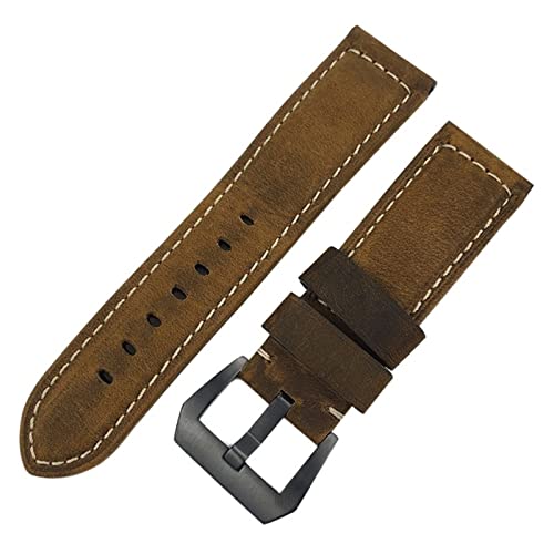 Bracelet de montre en cuir jaune 24mm SCHIK pour homme actif