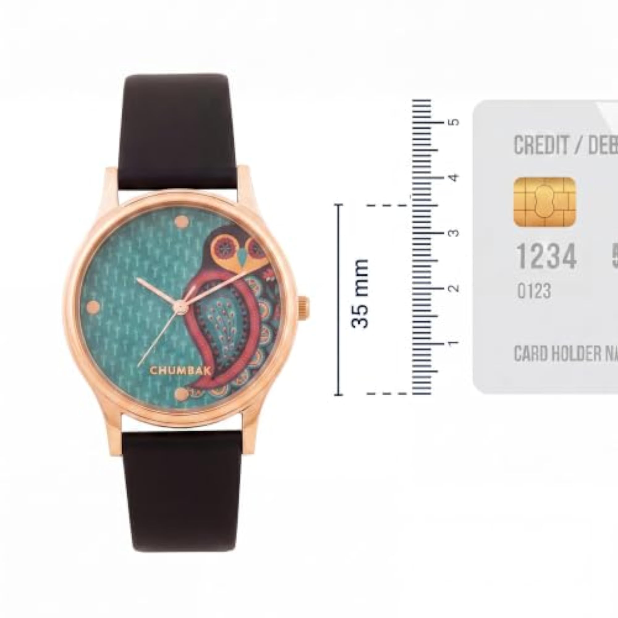 Women's Round Dial Analog Watch, Folksy Owl Collection