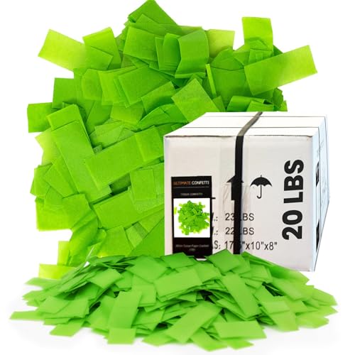 Image of Ultimate Confetti - Rectangular Light Green Tissue Paper Confetti - 20 lb