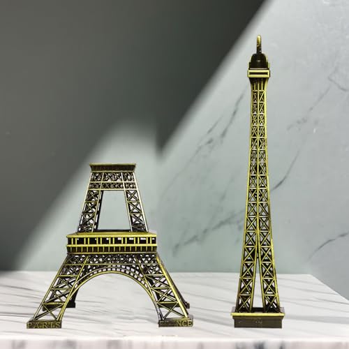 Estatua Torre Eiffel Metal Modelo París 12.6 pulg miniatura 3