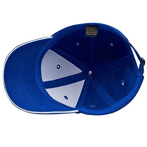 Gorra de béisbol azul real unisex ajustable con rejilla de malla transpirable 2