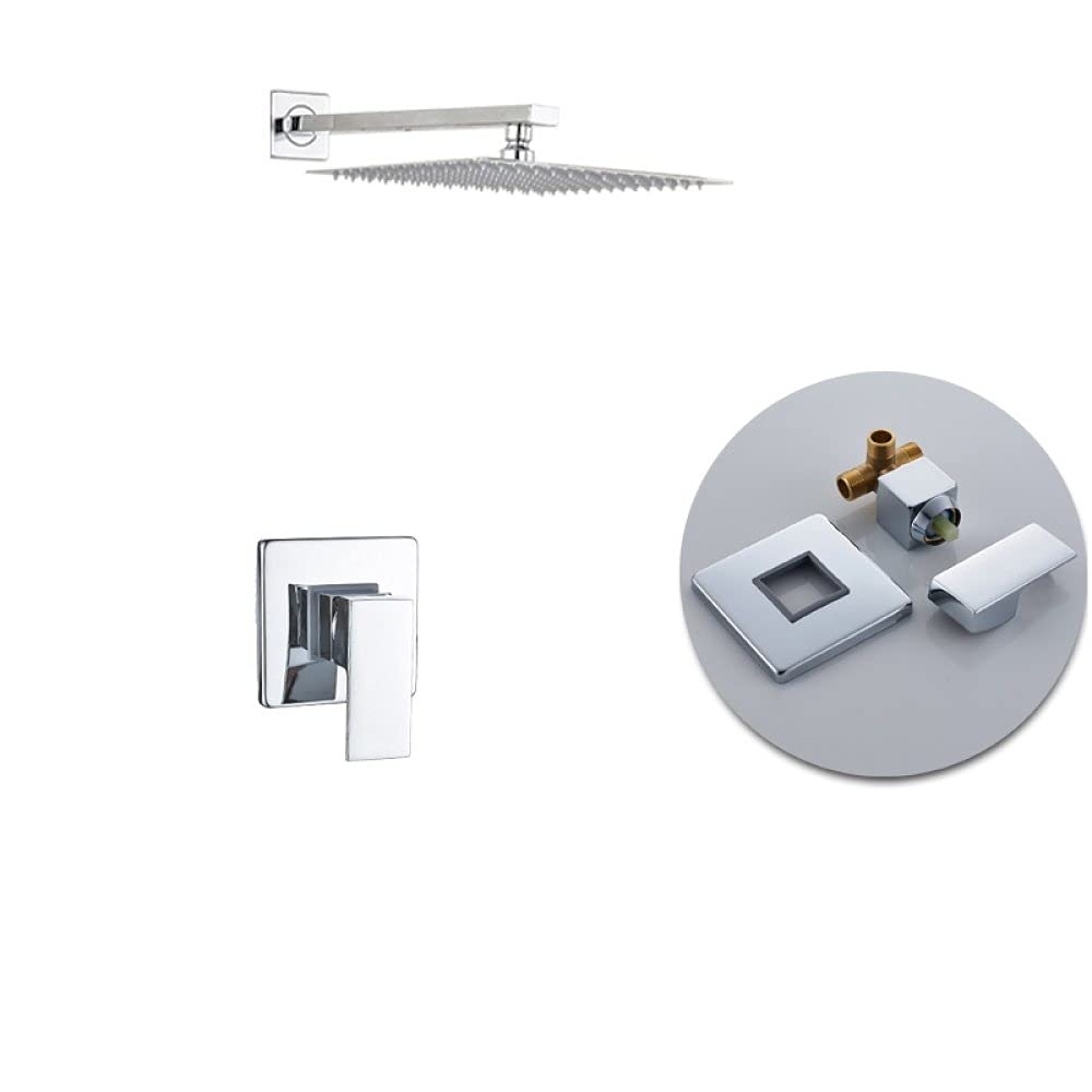 Robinet de douche encastré pour gagner de la place avec tête 16 pouces et bec de baignoire