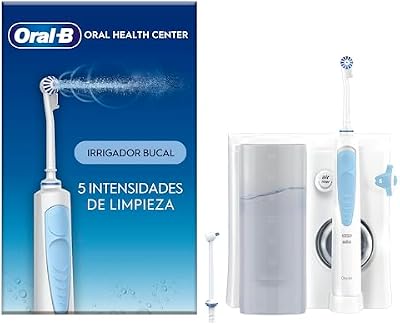 Oral-B Centro De Salud Bucal Con Irrigador Dental, 1 Cabezal Oxyjet y 1 Cabezal Water Jet, Irrigador Bucal Con 5 Modos De Presión de Agua, Regalos Orginales