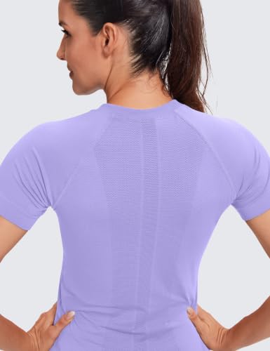Image of MathCat Seamless Short Sleeve Workout Tops for Women