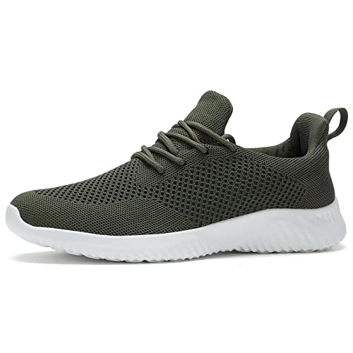 Image of Wrezatro Men's Slip on Walking Shoes Ultra Light Breathable Non Slip Running Shoes Casual Fashion Sneakers Mesh Workout Sports